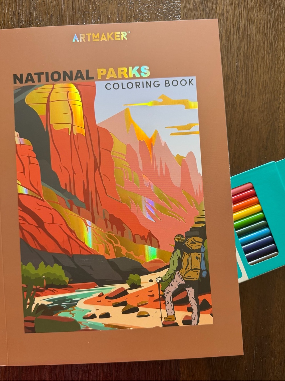 National Parks Coloring Book - Includes 12pk Colored Pencils